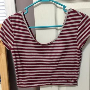 GUESS Striped Crop Top